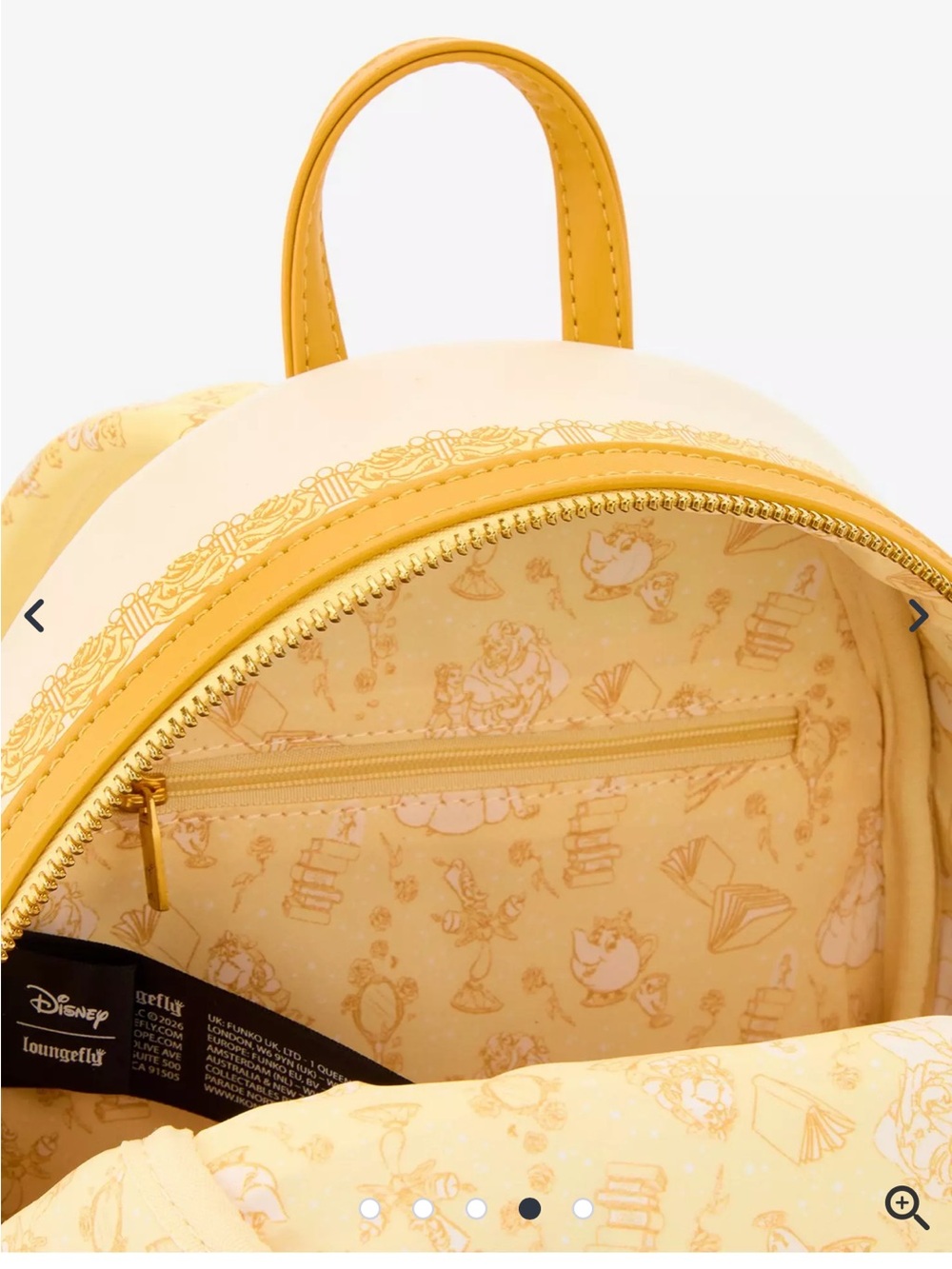 Loungefly Beauty and the Beast Belle Tonal Sketch Portrait Mini Backpack - Picture 4 of 9